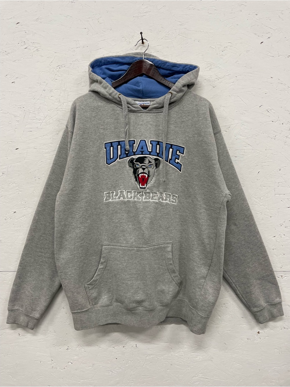 Vintage University of Maine Black Bears Hoodie, Size XL, Gray